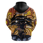 Australia Mother's Day Personalised Hoodie Kangaroo With Aboriginal Tree Art