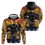 Australia Mother's Day Personalised Hoodie Kangaroo With Aboriginal Tree Art