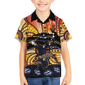 Australia Mother's Day Personalised Kid Hawaiian Shirt Kangaroo With Aboriginal Tree Art