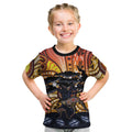 Australia Mother's Day Personalised Kid T Shirt Kangaroo With Aboriginal Tree Art