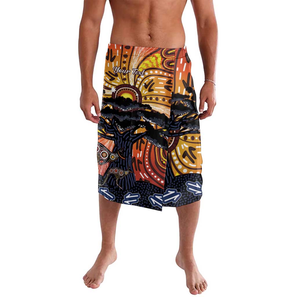 Australia Mother's Day Personalised Lavalava Kangaroo With Aboriginal Tree Art
