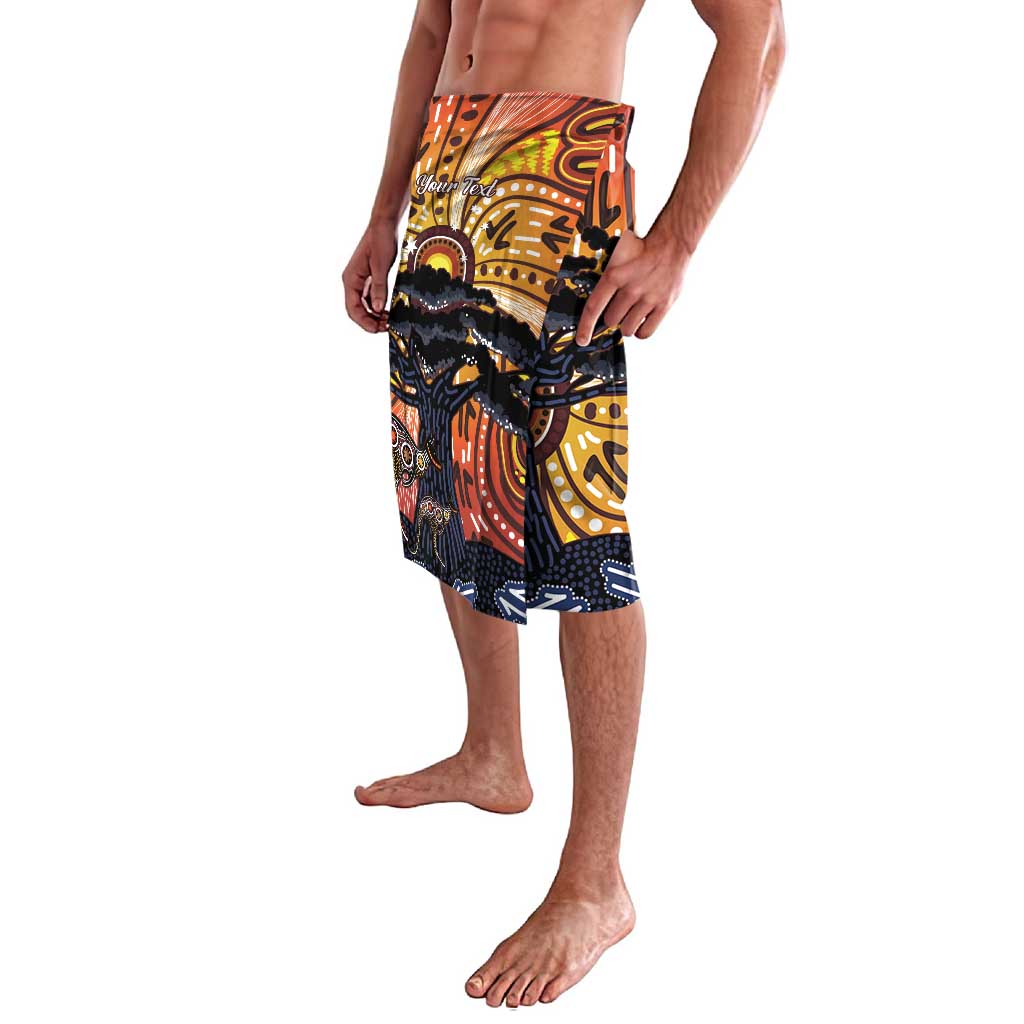 Australia Mother's Day Personalised Lavalava Kangaroo With Aboriginal Tree Art