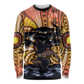 Australia Mother's Day Personalised Long Sleeve Shirt Kangaroo With Aboriginal Tree Art