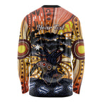 Australia Mother's Day Personalised Long Sleeve Shirt Kangaroo With Aboriginal Tree Art