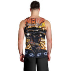 Australia Mother's Day Personalised Men Tank Top Kangaroo With Aboriginal Tree Art