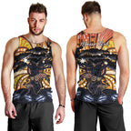 Australia Mother's Day Personalised Men Tank Top Kangaroo With Aboriginal Tree Art
