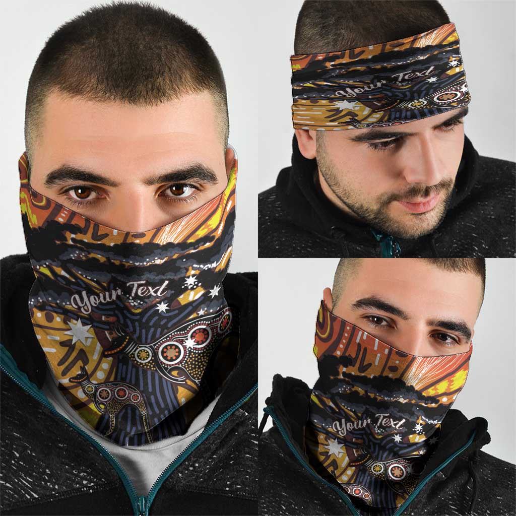 Australia Mother's Day Personalised Neck Gaiter Kangaroo With Aboriginal Tree Art