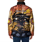 Australia Mother's Day Personalised Padded Jacket Kangaroo With Aboriginal Tree Art