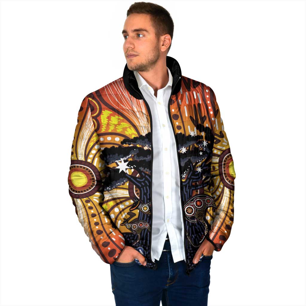 Australia Mother's Day Personalised Padded Jacket Kangaroo With Aboriginal Tree Art