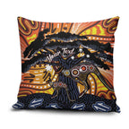 Australia Mother's Day Personalised Pillow Cover Kangaroo With Aboriginal Tree Art