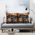 Australia Mother's Day Personalised Pillow Cover Kangaroo With Aboriginal Tree Art