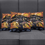 Australia Mother's Day Personalised Pillow Cover Kangaroo With Aboriginal Tree Art