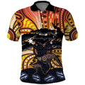 Australia Mother's Day Personalised Polo Shirt Kangaroo With Aboriginal Tree Art