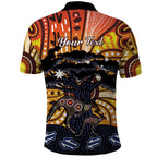 Australia Mother's Day Personalised Polo Shirt Kangaroo With Aboriginal Tree Art