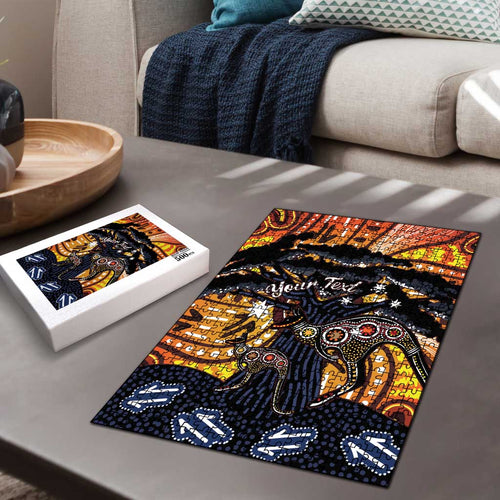 Australia Mother's Day Personalised Puzzle Kangaroo With Aboriginal Tree Art