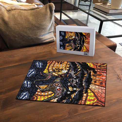 Australia Mother's Day Personalised Puzzle Kangaroo With Aboriginal Tree Art