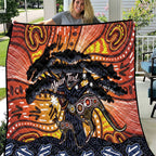 Australia Mother's Day Personalised Quilt Kangaroo With Aboriginal Tree Art