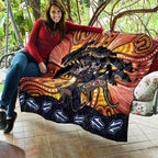 Australia Mother's Day Personalised Quilt Kangaroo With Aboriginal Tree Art