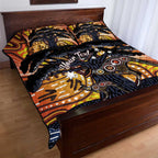 Australia Mother's Day Personalised Quilt Bed Set Kangaroo With Aboriginal Tree Art