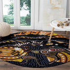 Australia Mother's Day Personalised Round Carpet Kangaroo With Aboriginal Tree Art