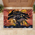 Australia Mother's Day Personalised Rubber Doormat Kangaroo With Aboriginal Tree Art
