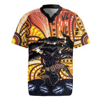 Australia Mother's Day Personalised Rugby Jersey Kangaroo With Aboriginal Tree Art