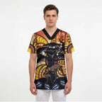 Australia Mother's Day Personalised Scrub Top Kangaroo With Aboriginal Tree Art