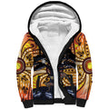 Australia Mother's Day Personalised Sherpa Hoodie Kangaroo With Aboriginal Tree Art