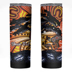 Australia Mother's Day Personalised Skinny Tumbler Kangaroo With Aboriginal Tree Art
