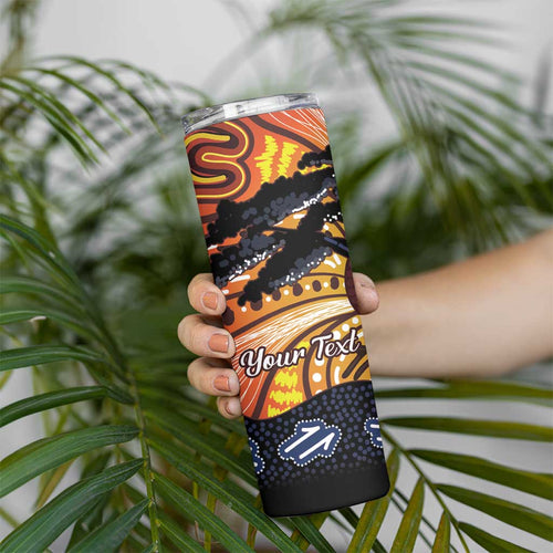 Australia Mother's Day Personalised Skinny Tumbler Kangaroo With Aboriginal Tree Art