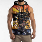 Australia Mother's Day Personalised Sleeveless Hoodie Kangaroo With Aboriginal Tree Art
