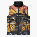 Australia Mother's Day Personalised Sleeveless Puffer Jacket Kangaroo With Aboriginal Tree Art