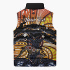 Australia Mother's Day Personalised Sleeveless Puffer Jacket Kangaroo With Aboriginal Tree Art