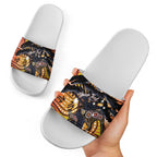Australia Mother's Day Personalised Slide Sandals Kangaroo With Aboriginal Tree Art