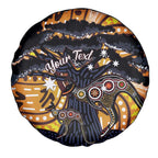 Australia Mother's Day Personalised Spare Tire Cover Kangaroo With Aboriginal Tree Art