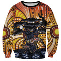 Australia Mother's Day Personalised Sweatshirt Kangaroo With Aboriginal Tree Art