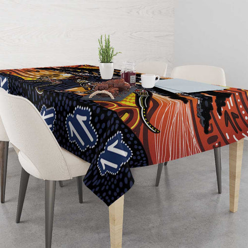 Australia Mother's Day Personalised Tablecloth Kangaroo With Aboriginal Tree Art
