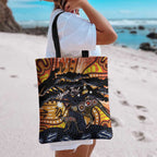 Australia Mother's Day Personalised Tote Bag Kangaroo With Aboriginal Tree Art