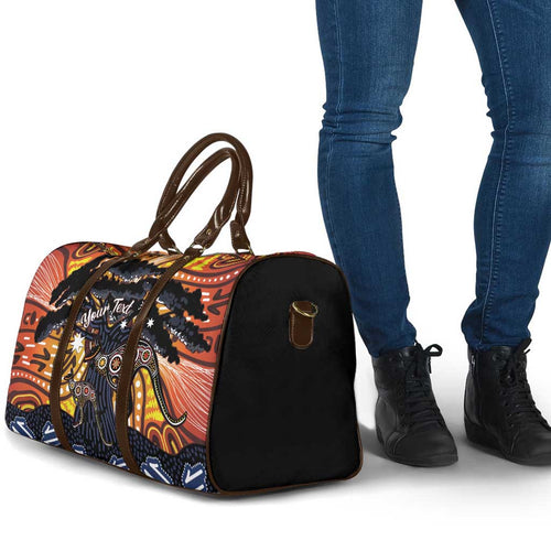 Australia Mother's Day Personalised Travel Bag Kangaroo With Aboriginal Tree Art