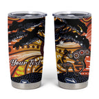 Australia Mother's Day Personalised Tumbler Cup Kangaroo With Aboriginal Tree Art