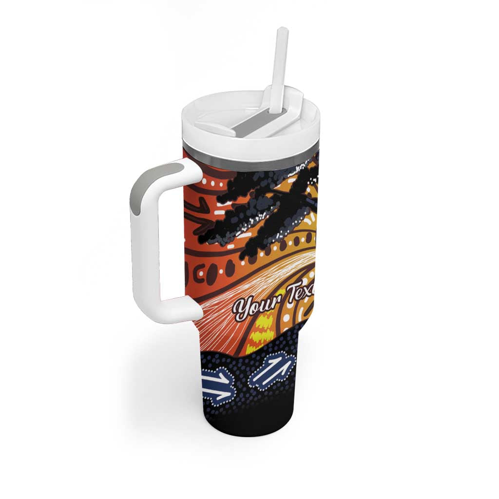 Australia Mother's Day Personalised Tumbler With Handle Kangaroo With Aboriginal Tree Art