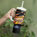 Australia Mother's Day Personalised Tumbler With Handle Kangaroo With Aboriginal Tree Art