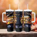 Australia Mother's Day Personalised Tumbler With Handle Kangaroo With Aboriginal Tree Art