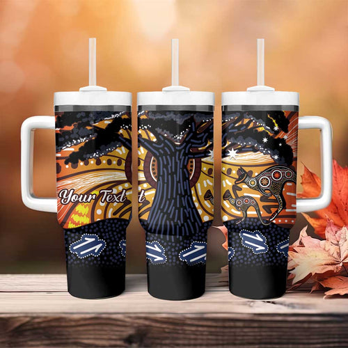 Australia Mother's Day Personalised Tumbler With Handle Kangaroo With Aboriginal Tree Art
