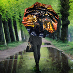 Australia Mother's Day Personalised Umbrella Kangaroo With Aboriginal Tree Art