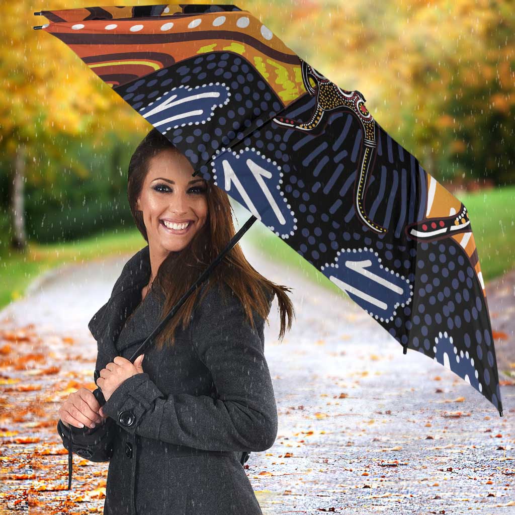 Australia Mother's Day Personalised Umbrella Kangaroo With Aboriginal Tree Art
