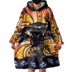 Australia Mother's Day Personalised Wearable Blanket Hoodie Kangaroo With Aboriginal Tree Art
