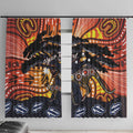 Australia Mother's Day Personalised Window Curtain Kangaroo With Aboriginal Tree Art