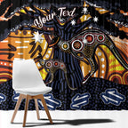 Australia Mother's Day Personalised Window Curtain Kangaroo With Aboriginal Tree Art