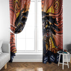 Australia Mother's Day Personalised Window Curtain Kangaroo With Aboriginal Tree Art